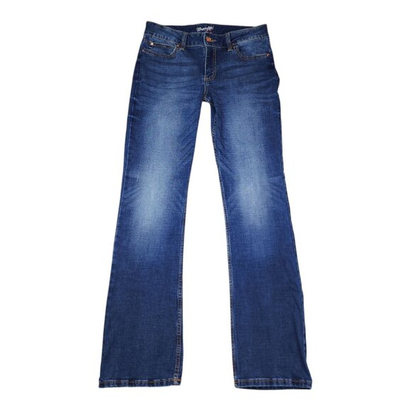 Wrangler Womens Bootcut Jeans 11X36 Blue Denim Mid-Rise Embroidered Pockets - Picture 3 of 11
